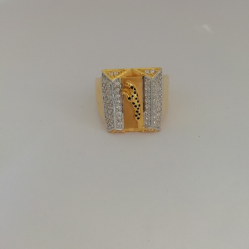 916 gold jaguar design Gents ring by 