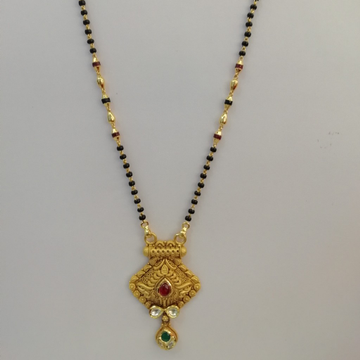 916 gold antique jadtar red and green colour stone... by 