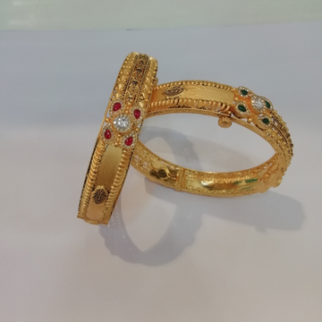 916 gold antique jadtar bangles by 