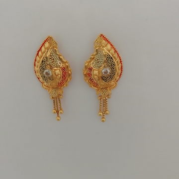 916 gold kalkati design work earrings by 