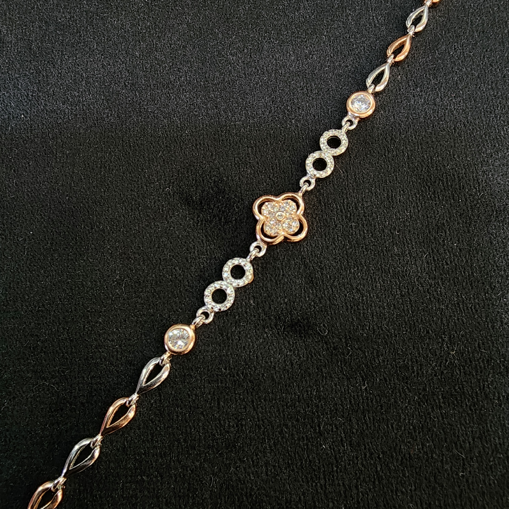 92.5 Sterling Silver With Rose Gold Fancy Lucky