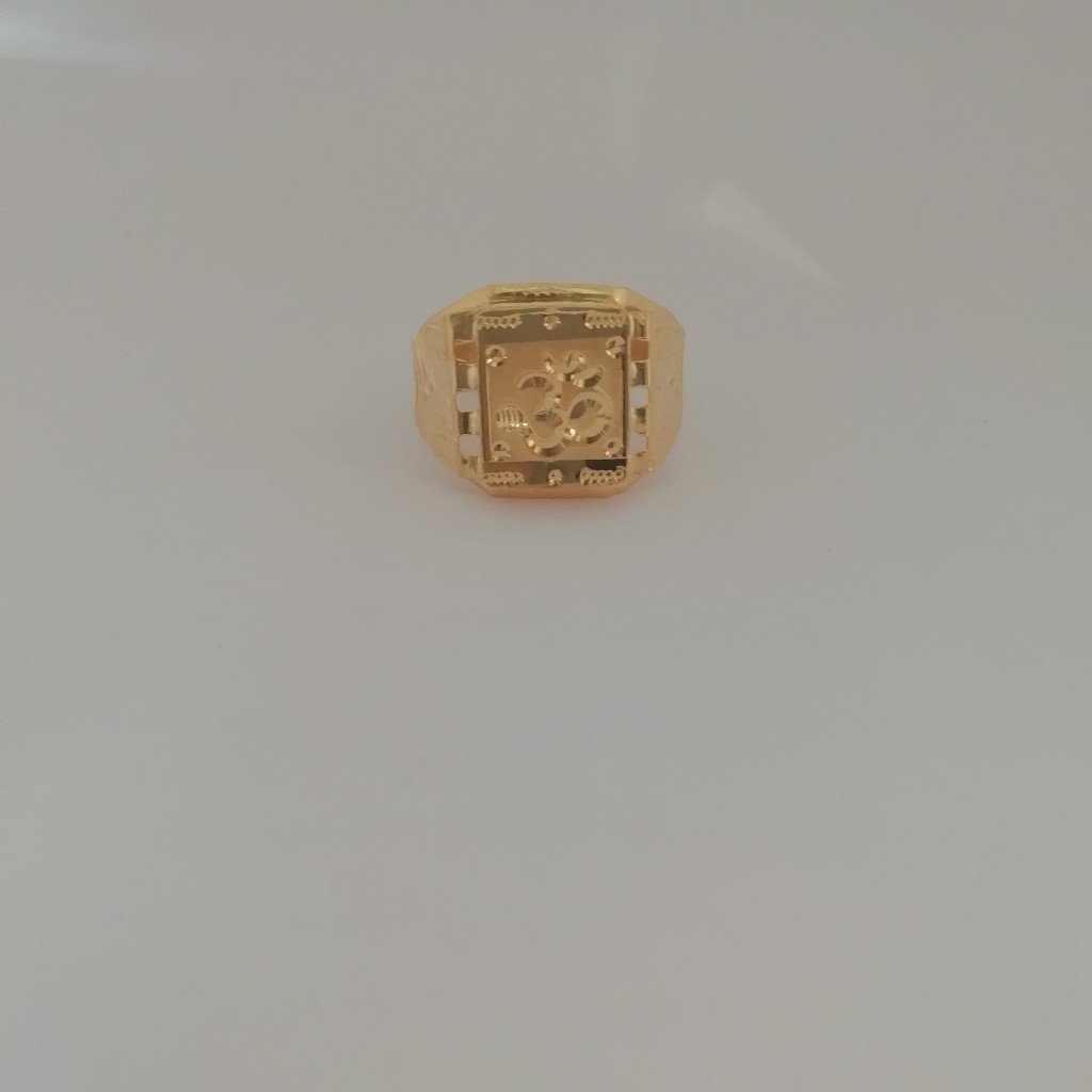 916 gold om design Gents ring